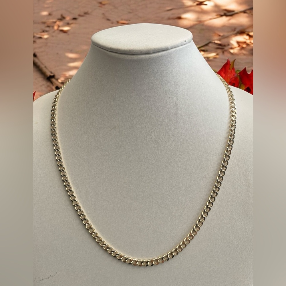 Cuban Style 14K Gold Electroplated Chain